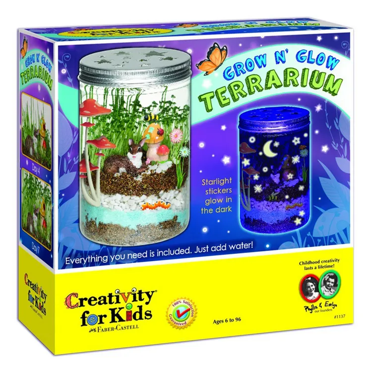 Groothandel Creative Children's Speelgoed Creativiteit Terrarium Shine Crystal Flessen zullen planten laten groeien