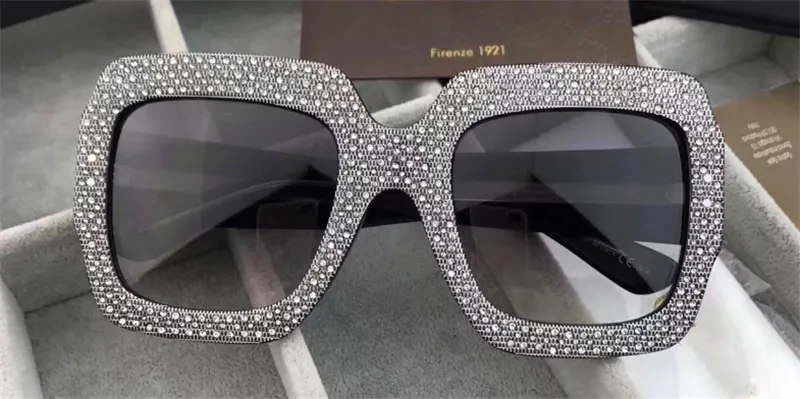 New fashion brand sunglasses G 0048 mosaic luxury fine small diamond design sunglasses top quality popular trend summer style