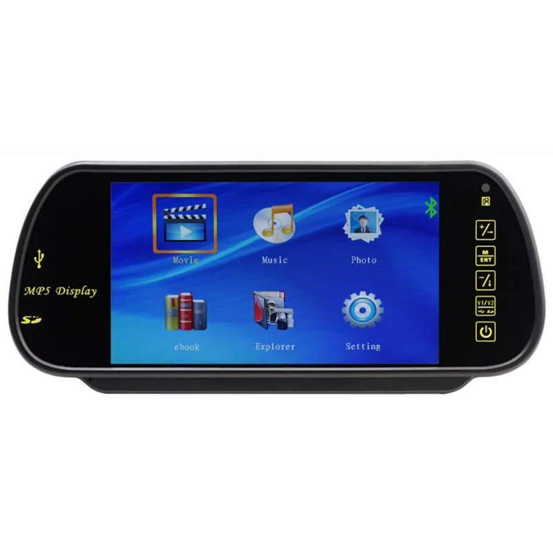 HD 7 인치 자동차 Bluetooth MP5 백미어 카메라 LCD 모니터 미러 자동차 반전 LED 나이트 버전 백업 카메라 2134