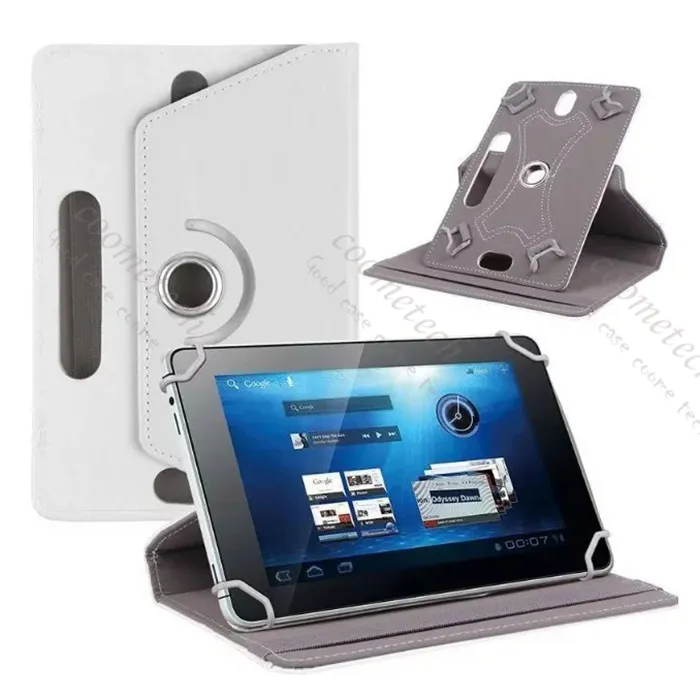 Uniwersalny 360 stopni Rotacja Tablet PU Leather Case Stand Powrót Pokrywa dla 7-9 cala Fold Liop Case z budową w klamrach