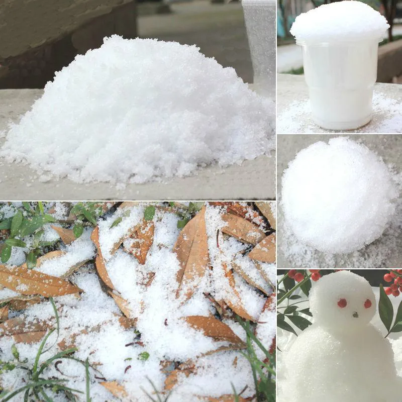 Magic Snow DIY Instantánea Artificial Snow Powder Simulación Snow magic perform Prop boda Fiesta Navidad interior Decoración niño regalo 10g