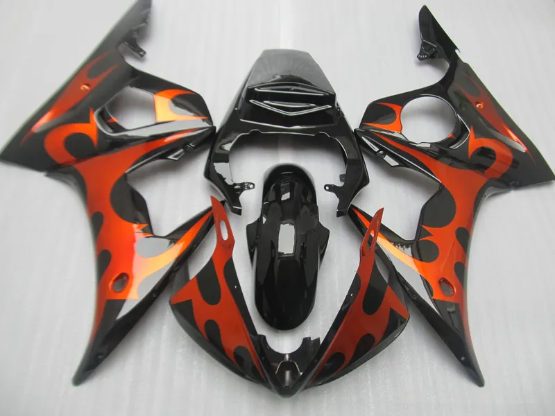 ABS Plastic Fairing Kit voor Yamaha YZF R6 03 04 05 Rood Black Backings Set YZF R6 2003 2004 2005 OT28