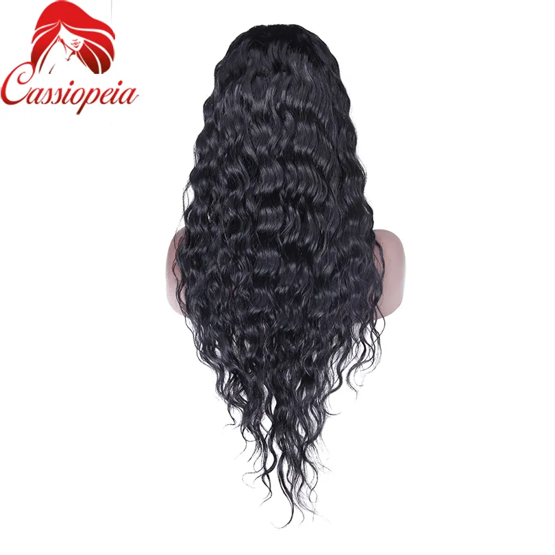 Full Lace Peruvian Virgin Human Hair Body Wave U Part Paryk för Black Women Natural Hairline Mellandel 2 