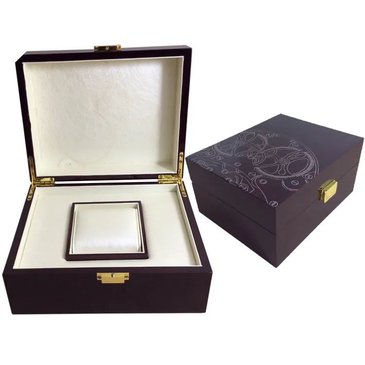 Boîte Vitrine En Bois Pour Montres Et Bijoux - Couleur Rouge Vin - 18,5x13,5x8,5cm - Neuf Avec étiquettes
