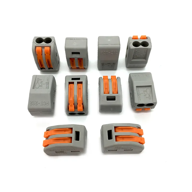 10 Stks 28-12 AWG PULD Draad Connector Hendel Terminal Blok PCT-212 222-412 2 PIN Universele connectoren Terminals 400V 28-12AWG 32A