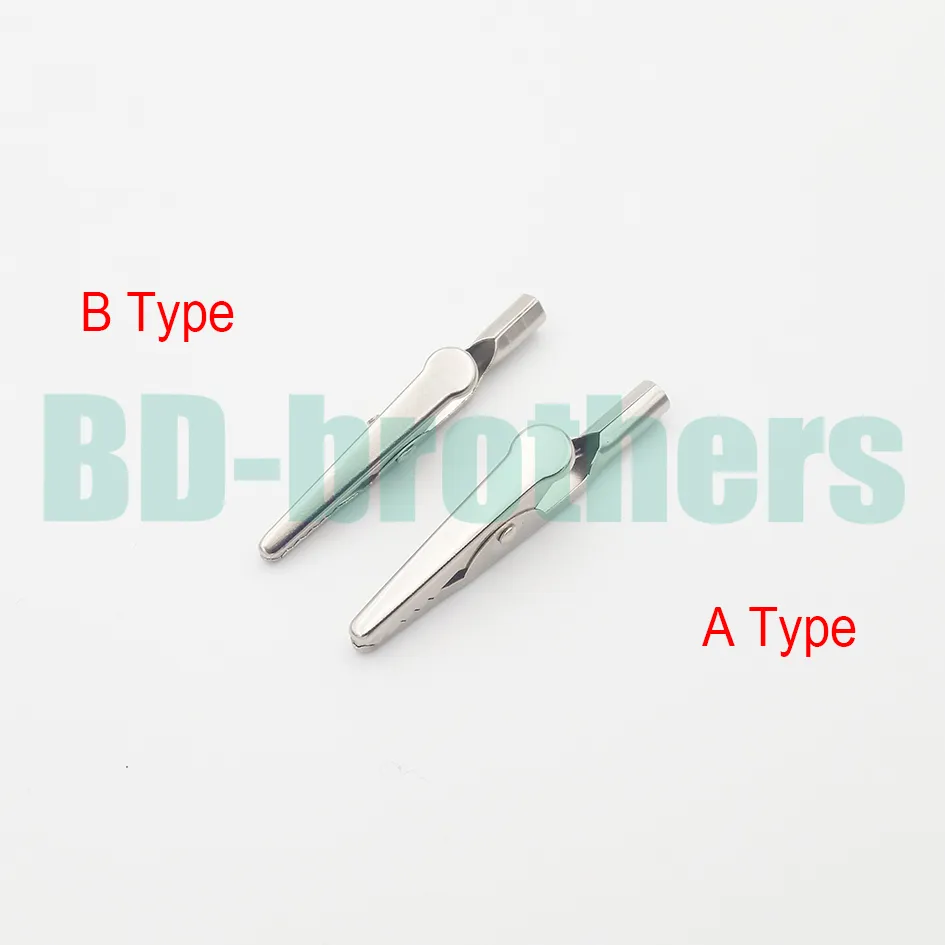 Metal Round Tail Alligator Clip crocodile electrical Clamp FOR Testing Probe Meter 51MM B Type Hardware accessories 