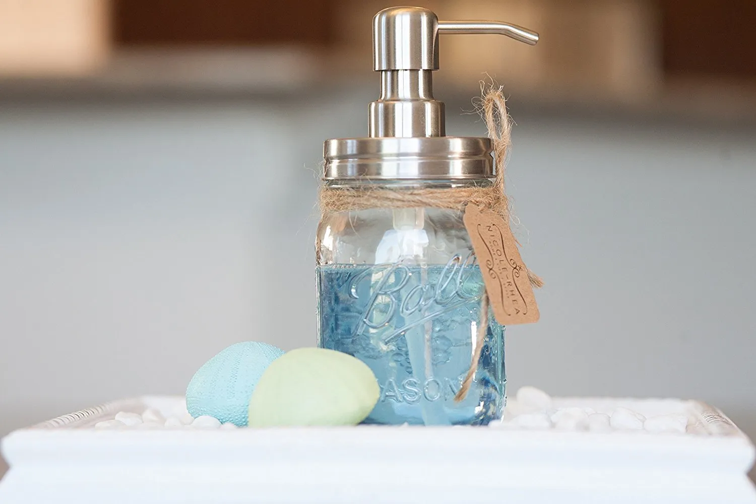 Mason Jar Soap Dispenser Rust Free 304 Stainless Steel Lotion Dispenser Perfect Holiday Gift for the Kitchen or the Bathroom Jar not cluded