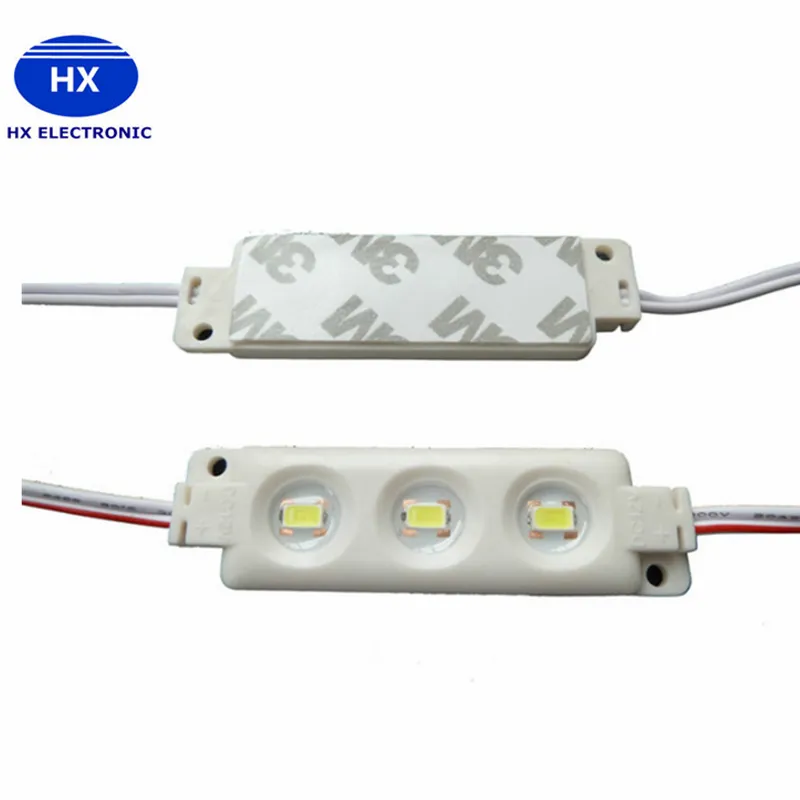 Modules LED de rétro-éclairage Injection plastique ABS 1.5W RVB Modules LED étanches IP65 3LEDs 5050 5630 LED lumière de devanture