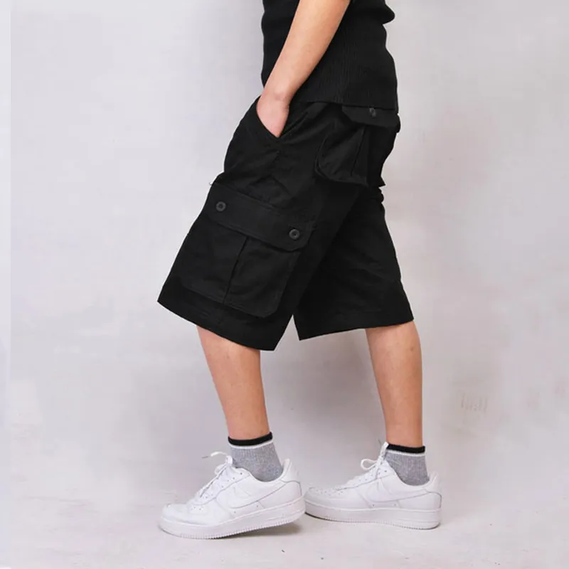 Wholesale- New Arrival Mens Cargo Shorts Plus Size 30-44 Man Wearing Army Shorts with Multi-pocket Brand Clothing