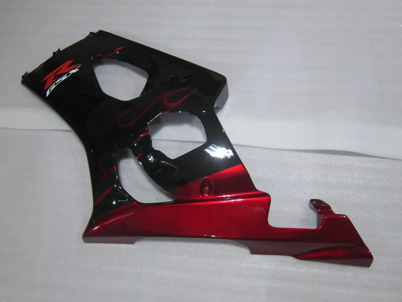 Suzuki GSXR1000 2003 2004 Red Flames Black Bodywork Fairing Kit GSXR1000 2003 2004 OT12 OT12에 대한 100 % 맞는 사출 금형