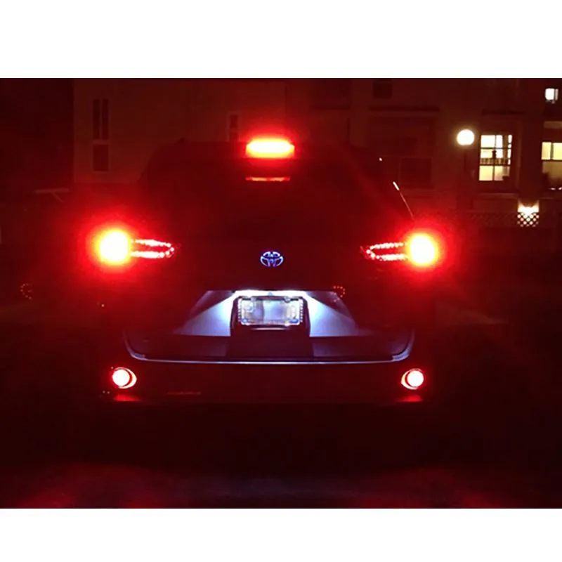 High Quality Black Smoked LED Rear Bumper Reflector Light Lamp Set For Scion xB iQ Toyota Sienna Corolla Nissan Qashqai