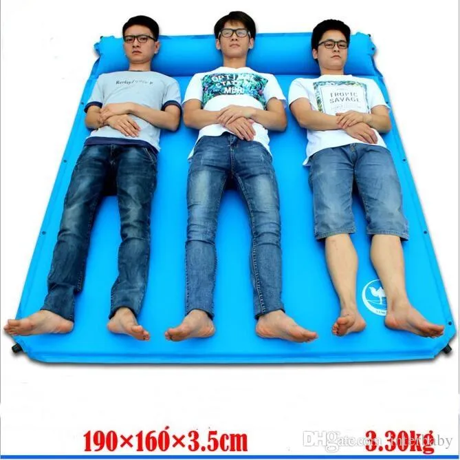 Automatic Blow Up Sleeping Camping Mat Mats Inflating Damp Proof Outdoor Hiking Mats Double