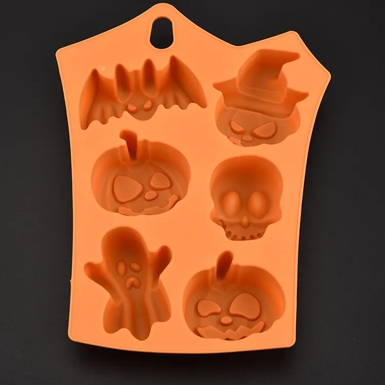 Halloween Pumpkin Mold Plunger Chokladkaka Cookie Fondant Mold Mold Cutter Färg: Orange