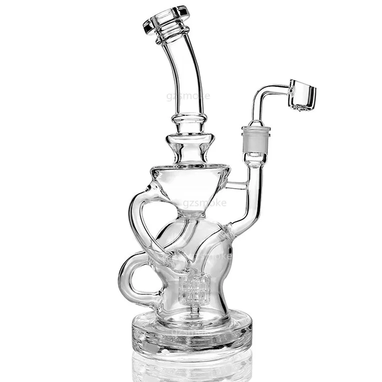 Recycler DAB RIGHT Wax Glas Bong Matrix Percark Oil Rigs Water Pijp Cyclon Quartz Banger Bowl Heady Bongs Vortex Hookah Pipes