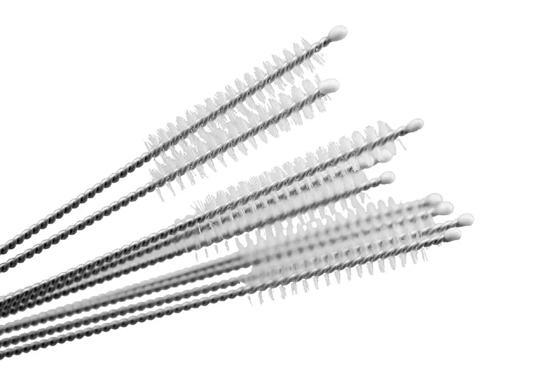 Stainless Steel Straw Cleaning Brush Nylon Straw Cleaners Cleaning Brush for Drinking Pipe Stainless Steel Glass