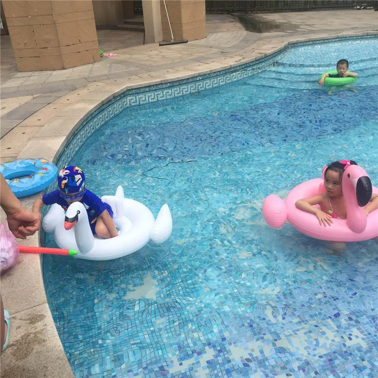 Summer Children's Inflatable Floating Swim Pool Beach Toys Kids Life Buoy Water Sports Baby Swimming Laps Inflatable Floats Flamingos Swan