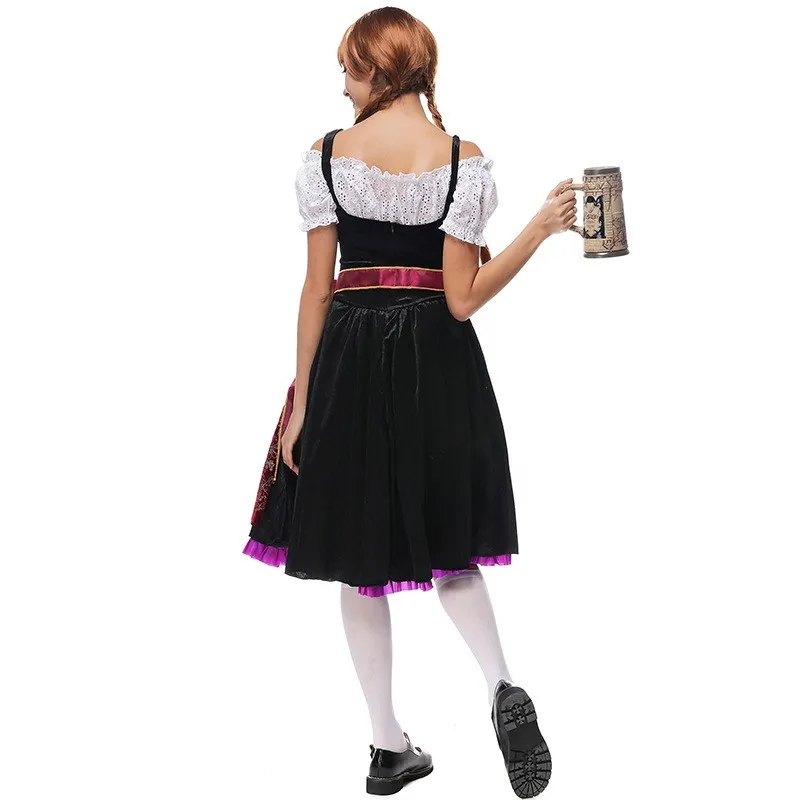 Alman Oktoberfest Bira Kız Elbise Barmaid Giysileri Seksi Wench Parti Cosplay Kostüm Üniforma Karnaval Fantezi Elbise