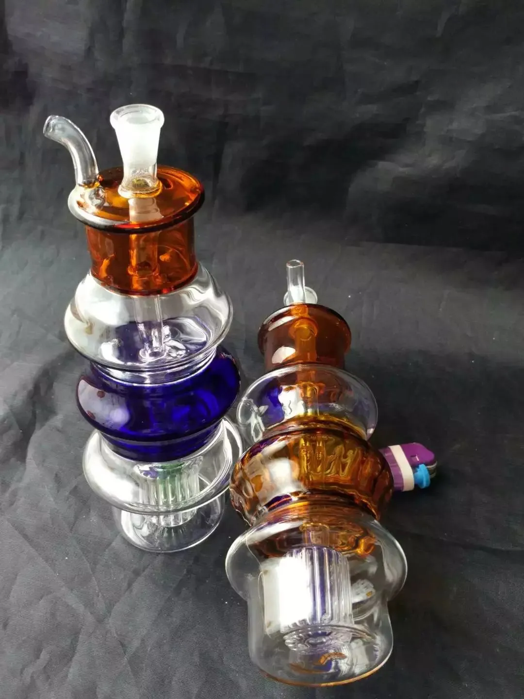Color pagoda hookah glass bongs accessories Glass Smoking Pipes colorful mini multi-colors Hand Pipes Best Spoon glas
