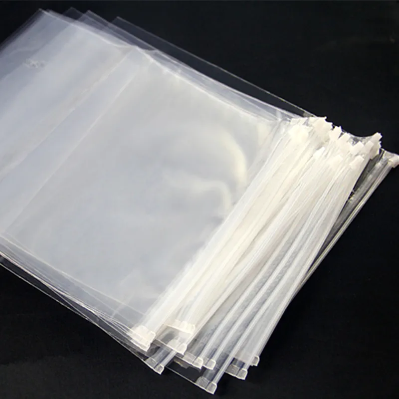 Rensa paket blixtlås lås plastpåse för kläder strumpor lagring transparent underkläder förpackning poly pouch väskor detaljhandel och grossist