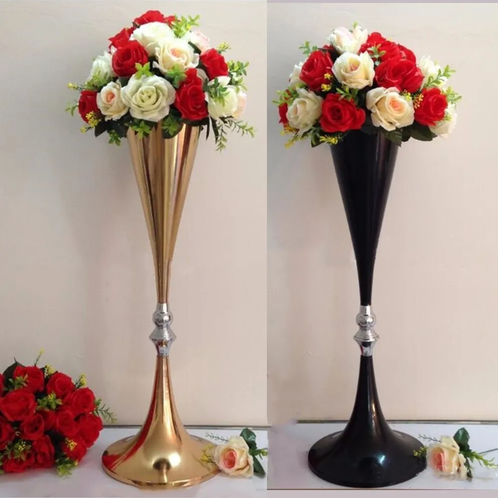 ¡70 cm de alto nuevo! Soportes de flores para mesa de boda dorados/florero para centros de mesa de boda