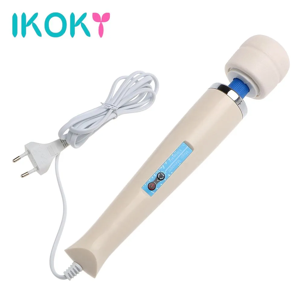 IKOKY Powerful Vibrator Big Size AV Rod 30 Speed Magic Wand Massager Clitoris Stimulator Sex Toys for Women Erotic Toys q170718