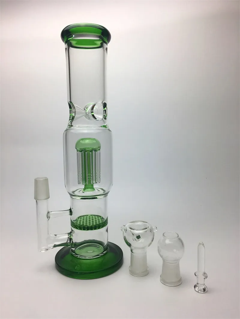 12" Height Glass Water pipe glass bongs for sale water pipe with arm tree percolator and honeycomb three color available