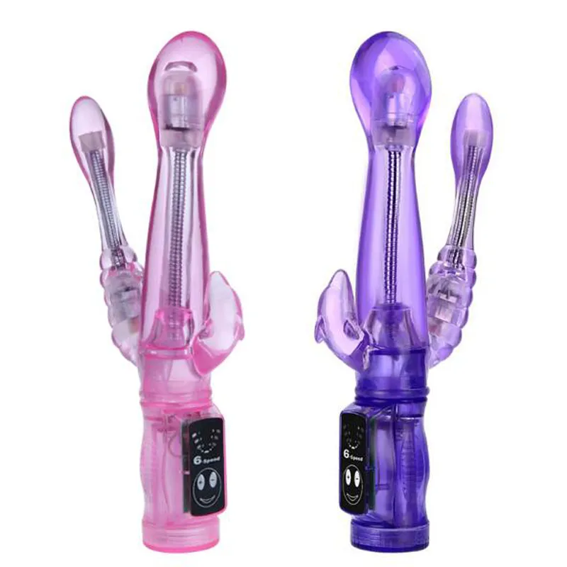 Double Vibrators 6 Speed Bendable Double Penetration Rabbit Vibrator Anal G  Spot Stimulator for Woman from Dhgate Anal Toys - price 24.46