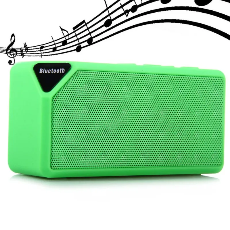 X3 Mini Bluetooth Speaker TF USB FM Radio Trådlös bärbar musikljud Box Subwoofer högtalare med MIC för iOS Android