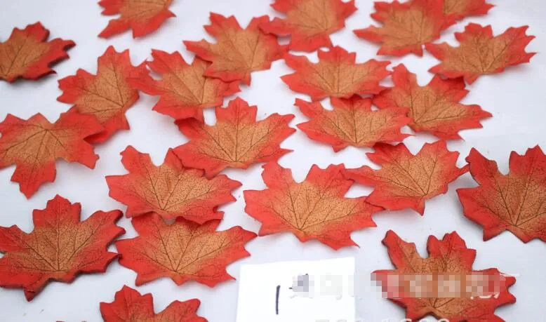 Feuilles d'érable artificielles en soie, pour décoration de maison, fête de mariage, artisanat de Scrapbooking, multicolore, fausse fleur vive d'automne, G961