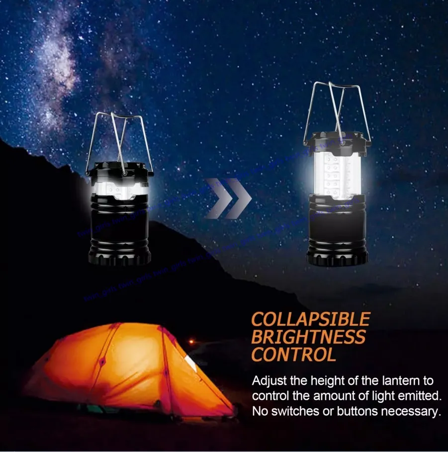 Portable Outdoor 30 LED Camping Lantern Emergency Camping Lantern Light LED IP54 för vandringsjursens orkaner avbrottstormar