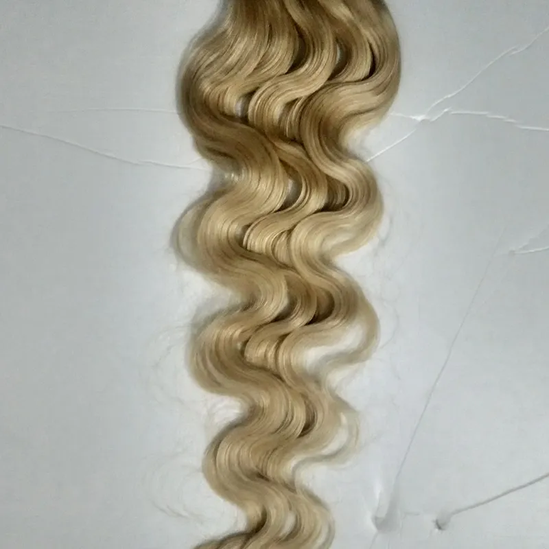 # 613 Bleach blonde brésilienne vague de corps, cheveux brésiliens vierges non transformés tisse 1 pièces sans perte, sans enchevêtrement, beauté de tissage de reine