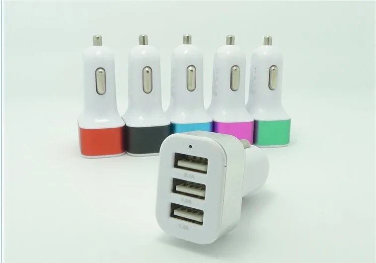 Universal 4.1A 12V 3 USB Port Travel Car Charger Adapter For iPhone 5 S 6 Samsung S4 S5 Note 4 Smart Mobile Phone 