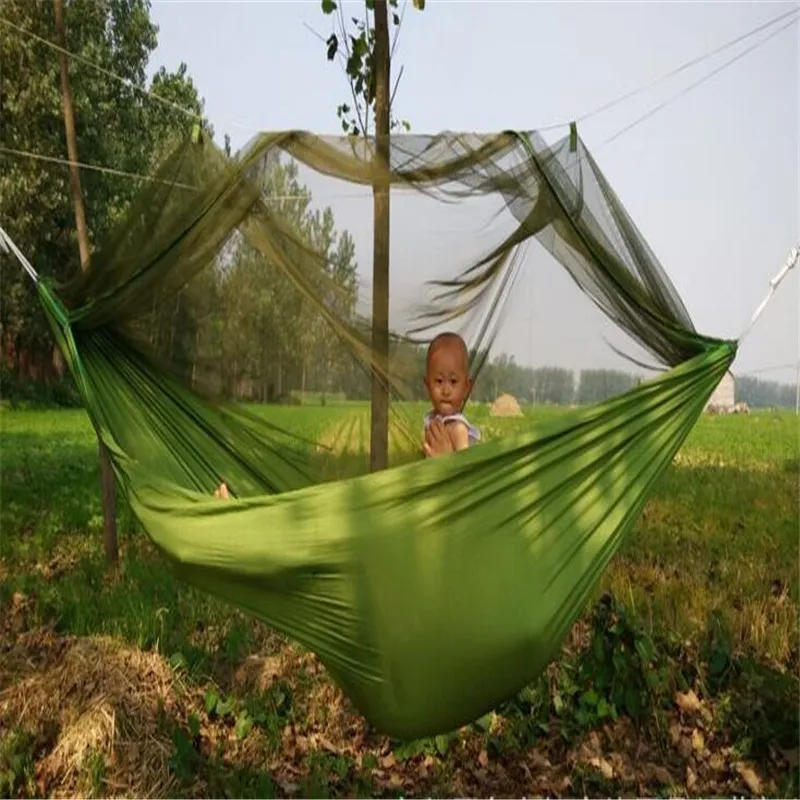 Amaca doppia portatile con zanzariera viaggi in campeggio all'aperto