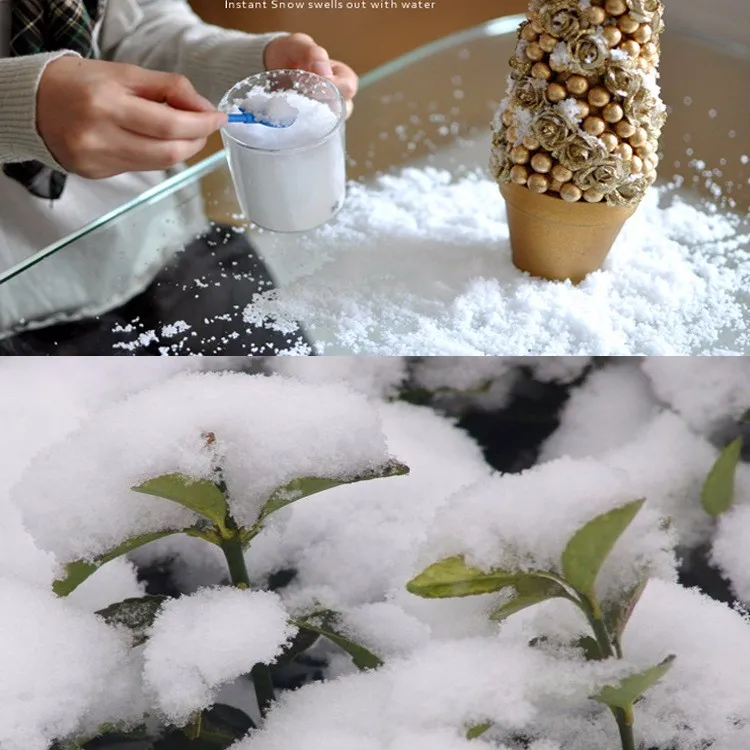 Iwish Visual 2017 MS-2 Winter White Fake Magical Growing Snow Powder Instant Magic Grow Toys Använd igen Som Ture För Kids Christmas Children