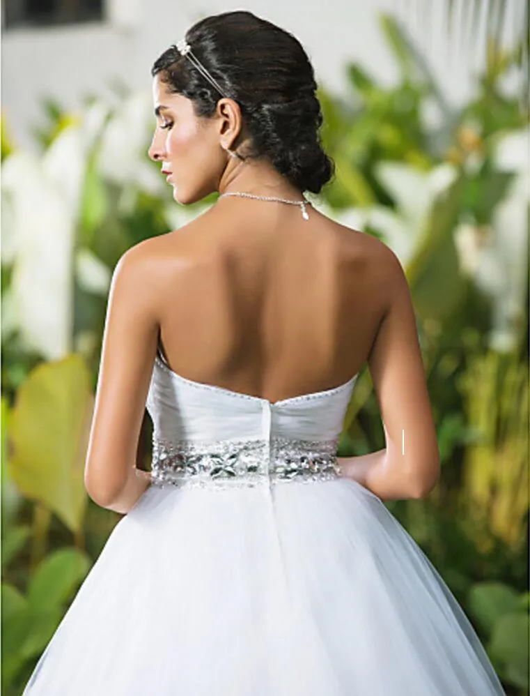 Nouvelle Arrivée Robe De Bal Robe De Mariée Classique Intemporel Élégant Luxueux Simplement Sublime Longueur Au Sol Chérie Tulle Avec Perles