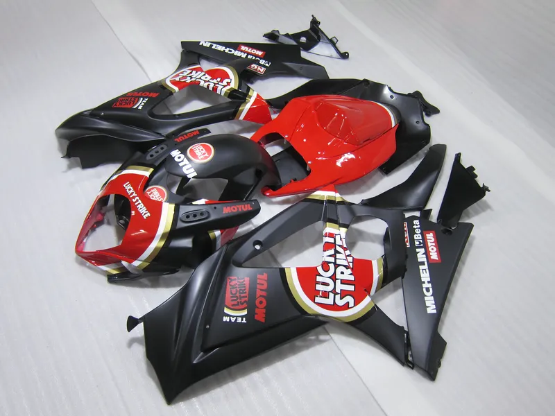 Injektion Motorcykel Fairings för Suzuki GSXR1000 2005 2006 Red Black Fairing Kit GSXR1000 05 06 OT38