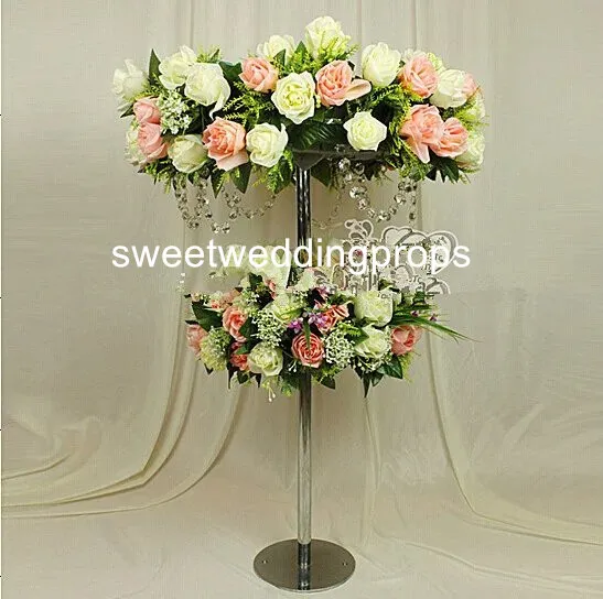 mental stand only tall and large sliver/gold table decoration artificial flower arrangements in vases