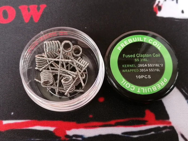 Alien Clapton Clapton Coil Fuse Fuse Clapton Premade Coils Wrap Prebuilt SS316L HISTING STELL STELL SS SS 316L