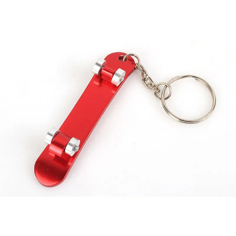 Multifunction Outdoor EDC Opener Adorable Skateboard Metal Bottle Opener Keychain Keyring Beer Bar Tool Xmas7031289