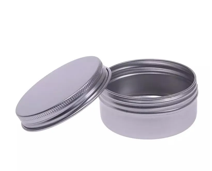 Aluminum Jar Lip Balm Pot Cosmetic Box Cream Emulsion Makeup Cream Container Empty Refillable for Cream Tins