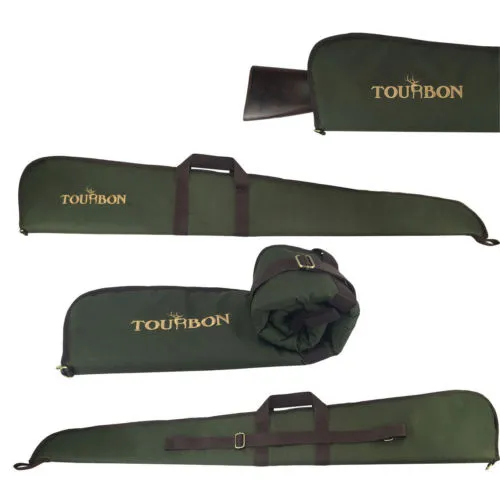 Tourbon Tactical Green Nylon Airsoft Slip Old Case Soft Padded Protection Bag Carrying Portador para la caza