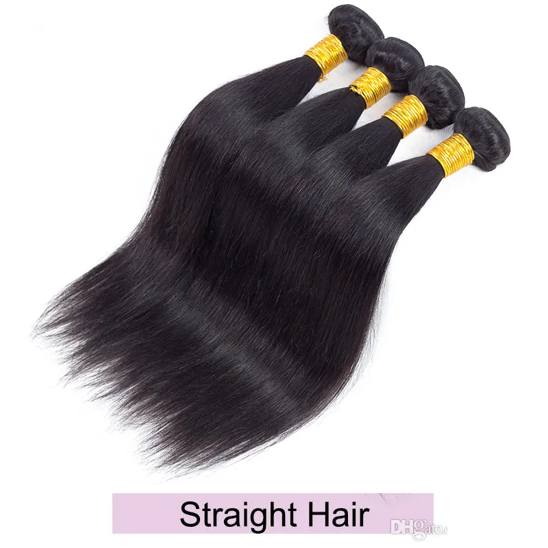 Brazylijski Peruwiański Deep Water Wave Ludzki Włosy Splot 6 lub 10 Wiązki Indian Ciała Fala Proste Kinky Kręcone Hair Extensions Remy Human Hair