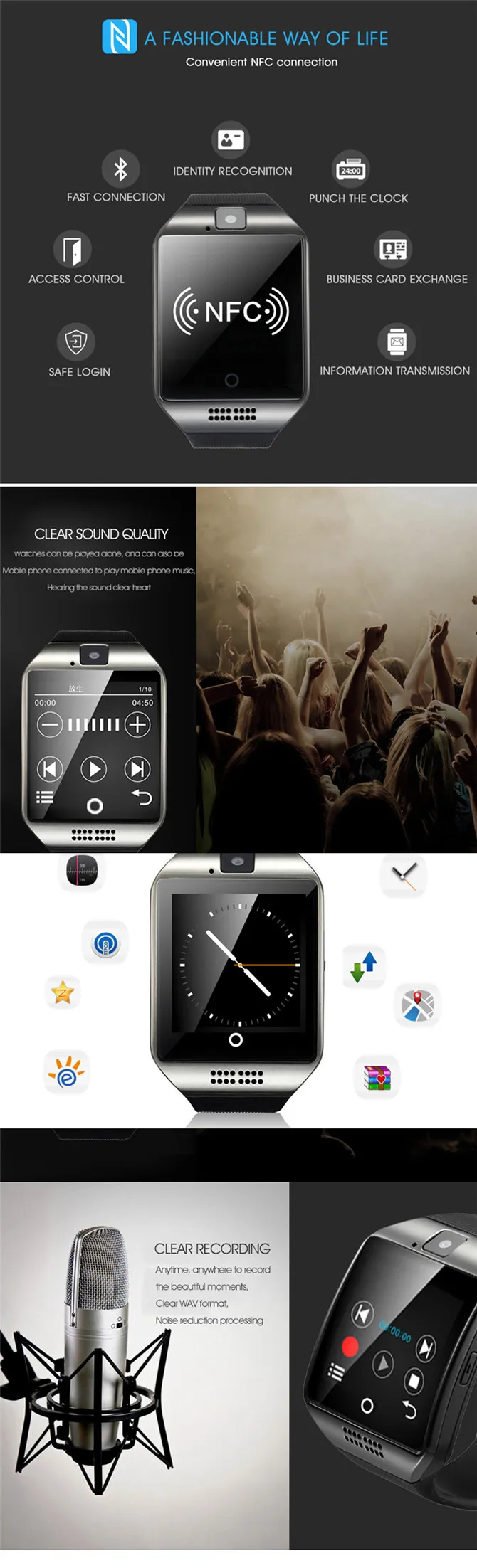 Apro q18 smart watch top