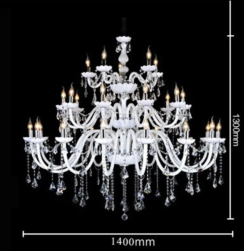 Nordic antique white chandeliers home lighting suspension luminaires Christmas European Fashion Vintage Chandelier Candle Lights