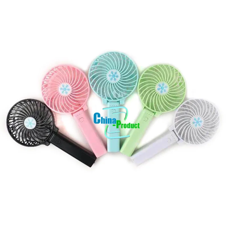 Handy Mini Taşınabilir Açık Elektrikli Fanlar El Katlanabilir Fan Ile LED Işıkları Ile Kablosuz USB Pil Şarj Edilebilir Şeker 6 Renkler