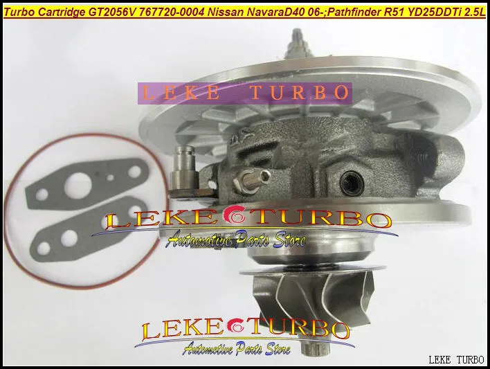 Turbo Cartridge CHRA GT2056V 767720-0004 14411-EB70C Turbocharger NISSAN Navara D40 2006- Pathfinder R51 YD25 YD25DDTi 2.5L (2)