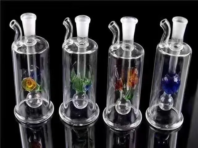 Les tuyaux en verre multicolores envoient des accessoires, des conduites d'eau bongs en verre hooakahs deux fonctions pour les plates-formes pétrolières bongs en verre