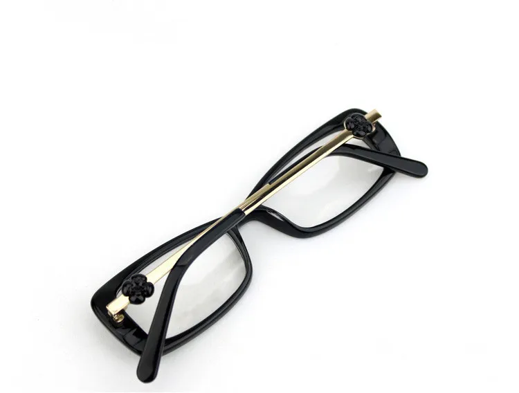 FashionElegant CH0088 المرأة تضييق نطاق مستطيلة النظارات الإطار 53-19 نوعية المعدن النقي بندا الزهور مزين fullset الحال بالنسبة للصفة طبية