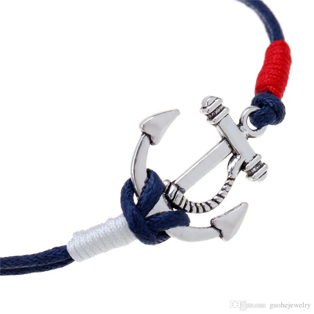 2017 vendita calda moda braccialetti infinito braccialetto nautico pirata ancoraggio tessuto regali nautici braccialetto spedizione gratuita