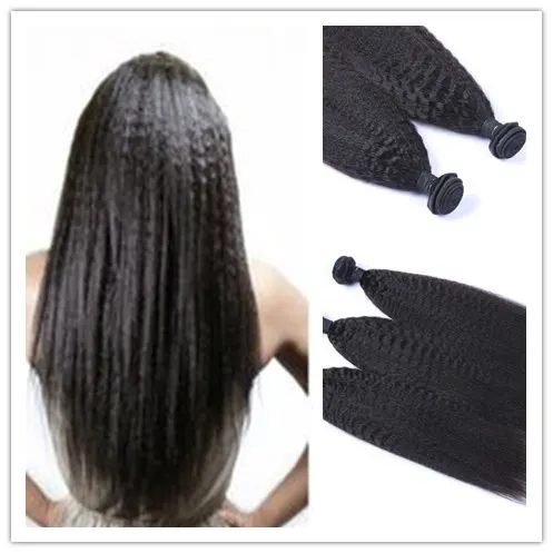 6A Prezzo all'ingrosso dei capelli Alta qualità Virgin brasiliano nero crespo dritto 100% capelli umani 100G per pezzo Estensione dei capelli Remy 100G per pezzo